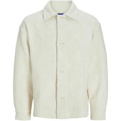 Jack & Jones, Herren, Hemden, Jorgreenpoint Jacquard Overshirt Ls Ln, Weiss, (M) Jack & Jones, Herren, Hemden, Jorgreenpoint Jacquard Overshirt Ls Ln, Weiss, (M)