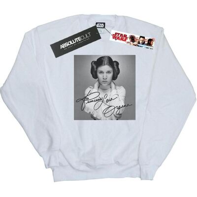 Star Wars, Herren, Pullover, Princess Leia Organa Sweatshirt, Weiss, (L) Star Wars, Herren, Pullover, Princess Leia Organa Sweatshirt, Weiss, (L)