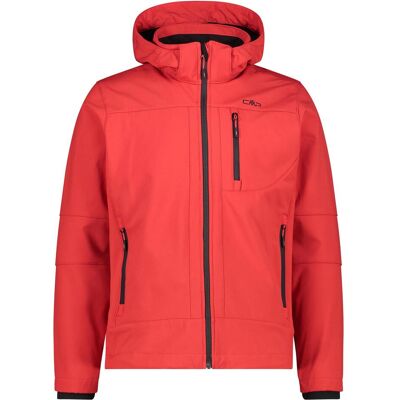 CMP Campagnolo, Herren, Outdoorjacken, Zip Hoodie Softshell Jacke (52, XL), Rot, 52, XL CMP Campagnolo, Herren, Outdoorjacken, Zip Hoodie Softshell Jacke (52, XL), Rot, 52, XL