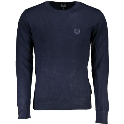 Gian Marco Venturi, Herren, Pullover, Gianmarco Venturi Blauer Viskose-Pullover, Blau, (XL) Gian Marco Venturi, Herren, Pullover, Gianmarco Venturi Blauer Viskose-Pullover, Blau, (XL)