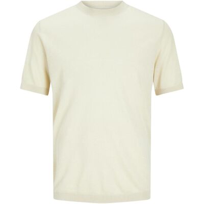 Jack & Jones, Herren, Pullover, Kurzärmeliges Strickpullover, Beige, (S) Jack & Jones, Herren, Pullover, Kurzärmeliges Strickpullover, Beige, (S)