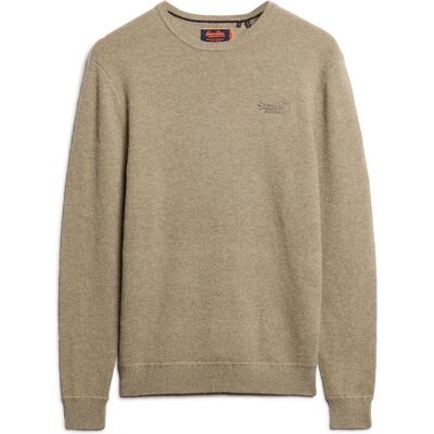 Superdry, Herren, Pullover, Essential schmal geschnittener Rundhalspullover, Braun, (XXL) Superdry, Herren, Pullover, Essential schmal geschnittener Rundhalspullover, Braun, (XXL)