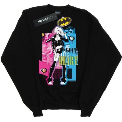 Dc Comics, Herren, Pullover, Harley Quinn Rebel Heart Baumwoll Sweatshirt, Schwarz, (3XL) Dc Comics, Herren, Pullover, Harley Quinn Rebel Heart Baumwoll Sweatshirt, Schwarz, (3XL)