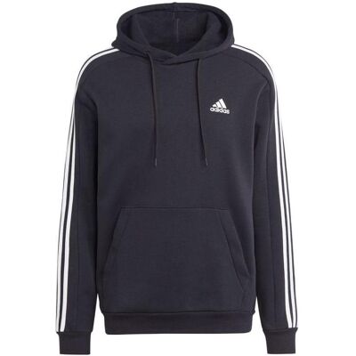 Adidas Herren, Pullover, M 3 Stripes Fleece Hoodie, Schwarz, (L) Adidas Herren, Pullover, M 3 Stripes Fleece Hoodie, Schwarz, (L)