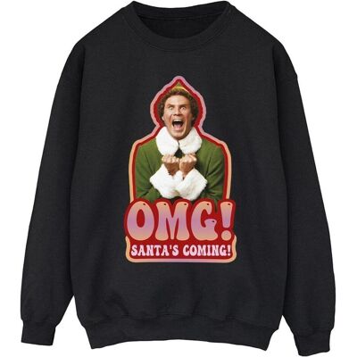 Elf, Herren, Pullover, Santa's Coming Sweatshirt, Schwarz, (S) Elf, Herren, Pullover, Santa's Coming Sweatshirt, Schwarz, (S)