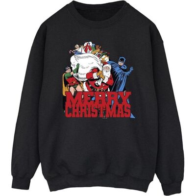 Dc Comics, Herren, Pullover, Batman Frohe Weihnachten Comic Sweatshirt aus Baumwolle, Schwarz, (S) Dc Comics, Herren, Pullover, Batman Frohe Weihnachten Comic Sweatshirt aus Baumwolle, Schwarz, (S)