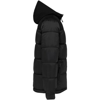 Kariban, Herren, Winterjacken, Zweifarbige Daunenjacke mit Kapuze, Schwarz, (4XL) Kariban, Herren, Winterjacken, Zweifarbige Daunenjacke mit Kapuze, Schwarz, (4XL)