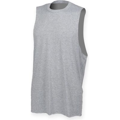 SF, Herren, Blusen, Men's High Neck Slash Armhole Vest, Grau, (S) SF, Herren, Blusen, Men's High Neck Slash Armhole Vest, Grau, (S)