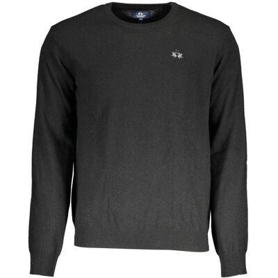 La Martina, Herren, Pullover, Schwarzer Wollpullover, Schwarz, (L) La Martina, Herren, Pullover, Schwarzer Wollpullover, Schwarz, (L)