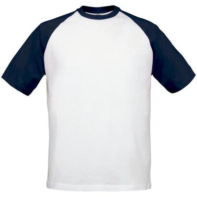 B&C, Herren, Shirts, Base-Ball, Weiss, (S) B&C, Herren, Shirts, Base-Ball, Weiss, (S)