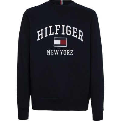 Tommy Hilfiger Herren, Pullover, Herren Modern Varsity Sweatshirts, Desert Sky, L, Blau, (L) Tommy Hilfiger Herren, Pullover, Herren Modern Varsity Sweatshirts, Desert Sky, L, Blau, (L)