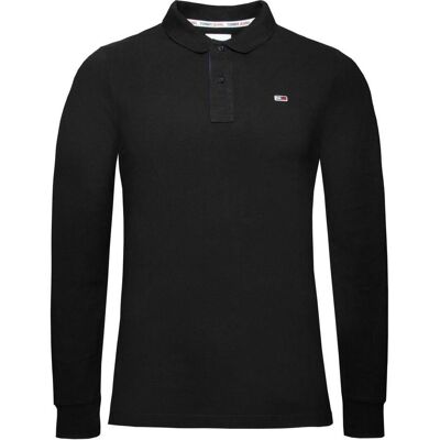 Tommy Hilfiger Herren, Shirts, Tommy Jeans Slim Solid Ls - 55435, Schwarz, (S) Tommy Hilfiger Herren, Shirts, Tommy Jeans Slim Solid Ls - 55435, Schwarz, (S)
