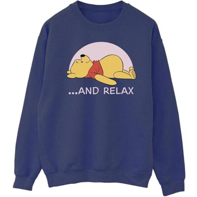 Disney Herren, Pullover, Winnie The Pooh Relax Sweatshirt, Blau, (S) Disney Herren, Pullover, Winnie The Pooh Relax Sweatshirt, Blau, (S)