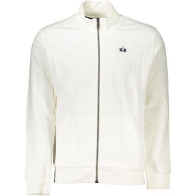 La Martina, Herren, Pullover, Weisser Baumwollpullover für Männer, Weiss, (M) La Martina, Herren, Pullover, Weisser Baumwollpullover für Männer, Weiss, (M)