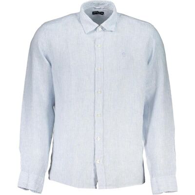 North Sails, Herren, Hemden, Azzurro Linen Men Shirt, Blau, (S) North Sails, Herren, Hemden, Azzurro Linen Men Shirt, Blau, (S)