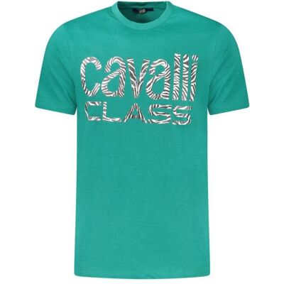 Cavalli Class, Herren, Shirts, Verde Cotton Men T-Shirt, Grün, (M) Cavalli Class, Herren, Shirts, Verde Cotton Men T-Shirt, Grün, (M)