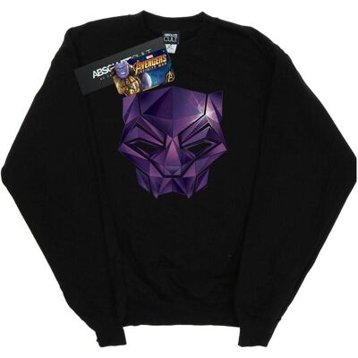 Marvel, Herren, Pullover, Avengers Infinity War Black Panther Geometrisches Sweatshirt aus Baumwolle, Schwarz, (S) Marvel, Herren, Pullover, Avengers Infinity War Black Panther Geometrisches Sweatshirt aus Baumwolle, Schwarz, (S)