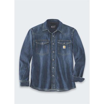 Carhartt, Herren, Hemden, Montana Denim - Entspanntes Wyatt-Hemd, Blau, (M) Carhartt, Herren, Hemden, Montana Denim - Entspanntes Wyatt-Hemd, Blau, (M)