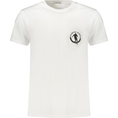 Bikkembergs, Herren, Shirts, White Cotton T-Shirt, Weiss, (L) Bikkembergs, Herren, Shirts, White Cotton T-Shirt, Weiss, (L)