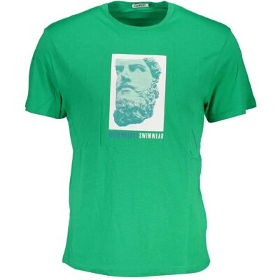 Bikkembergs, Herren, Shirts, Grünes Kurzärmeliges Herren-T-Shirt, Grün Bikkembergs, Herren, Shirts, Grünes Kurzärmeliges Herren-T-Shirt, Grün