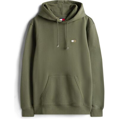 Tommy Jeans, Herren, Pullover, Tjm Reg Badge Hoodie Ext, Grün, (XXL) Tommy Jeans, Herren, Pullover, Tjm Reg Badge Hoodie Ext, Grün, (XXL)