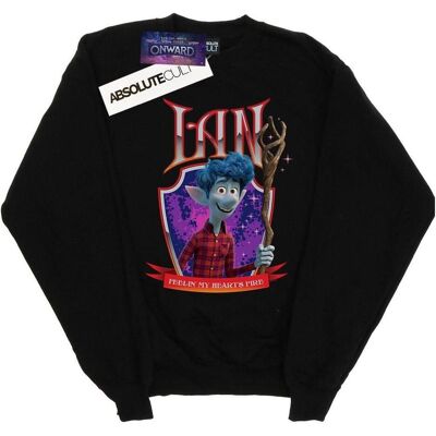 Disney Herren, Pullover, Onward Ian Heart's Fire Sweatshirt, Schwarz, (L) Disney Herren, Pullover, Onward Ian Heart's Fire Sweatshirt, Schwarz, (L)