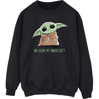 Star Wars, Herren, Pullover, The Mandalorian Grogu Snacks Meme Sweatshirt, Schwarz, (XL) Star Wars, Herren, Pullover, The Mandalorian Grogu Snacks Meme Sweatshirt, Schwarz, (XL)