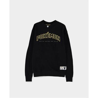 Pokémon, Herren, Pullover, Oversized Men's Crewneck Sweater, Schwarz, (M) Pokémon, Herren, Pullover, Oversized Men's Crewneck Sweater, Schwarz, (M)