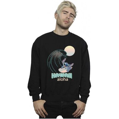 Disney Herren, Pullover, Lilo And Stitch Hawaii Sweatshirt, Schwarz, (S) Disney Herren, Pullover, Lilo And Stitch Hawaii Sweatshirt, Schwarz, (S)