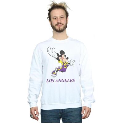 Disney Herren, Pullover, Mickey Mouse Los Angeles Sweatshirt, Weiss, (M) Disney Herren, Pullover, Mickey Mouse Los Angeles Sweatshirt, Weiss, (M)