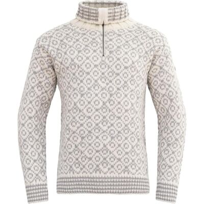 Devold, Unisex, Pullover, Svalbard Sweater Zip-Neck, Weiss, Grau, (XS) Devold, Unisex, Pullover, Svalbard Sweater Zip-Neck, Weiss, Grau, (XS)