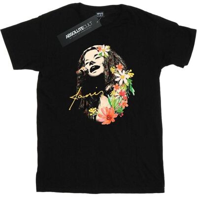 Janis Joplin, Herren, Shirts, Floral Pattern TShirt, Schwarz, (S) Janis Joplin, Herren, Shirts, Floral Pattern TShirt, Schwarz, (S)