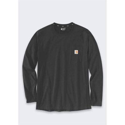Carhartt, Herren, Shirts, Force Mittelschweres schwarzes T-Shirt mit Tasche, Schwarz, (M) Carhartt, Herren, Shirts, Force Mittelschweres schwarzes T-Shirt mit Tasche, Schwarz, (M)