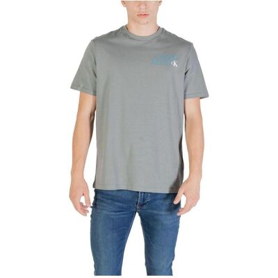 Calvin Klein Jeans, Herren, Shirts, Ss 30s Eu Ck Ny Word Stack Graph, Grau, (XL) Calvin Klein Jeans, Herren, Shirts, Ss 30s Eu Ck Ny Word Stack Graph, Grau, (XL)