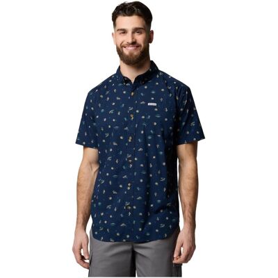 Columbia, Herren, Hemden, Rapid Rivers™ Printed Short Sleeve Shirt, Blau, (S) Columbia, Herren, Hemden, Rapid Rivers™ Printed Short Sleeve Shirt, Blau, (S)