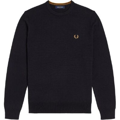 Fred Perry, Herren, Pullover, Classic Crew Neck Jumper Navy, Blau, (XXL) Fred Perry, Herren, Pullover, Classic Crew Neck Jumper Navy, Blau, (XXL)