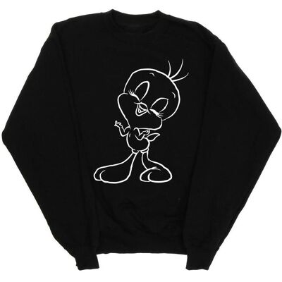 Looney Tunes, Herren, Pullover, Tweety Pie Outline Sweatshirt, Schwarz, (4XL) Looney Tunes, Herren, Pullover, Tweety Pie Outline Sweatshirt, Schwarz, (4XL)