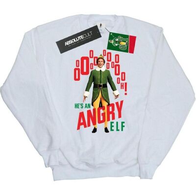Elf, Herren, Pullover, Angry Sweatshirt, Weiss, (S) Elf, Herren, Pullover, Angry Sweatshirt, Weiss, (S)