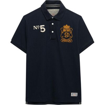 Superdry, Herren, Shirts, Double Emblem Jersey Rugby-Poloshirt, Blau, (S) Superdry, Herren, Shirts, Double Emblem Jersey Rugby-Poloshirt, Blau, (S)