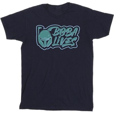 Star Wars, Herren, Shirts, The Book Of Boba Fett Lives Chest TShirt, Blau, (4XL) Star Wars, Herren, Shirts, The Book Of Boba Fett Lives Chest TShirt, Blau, (4XL)