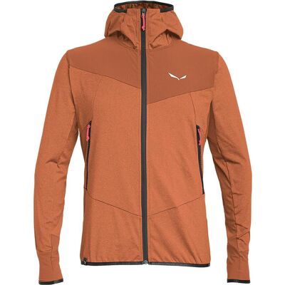 Salewa, Herren, Outdoorjacken, Agner Hybrid Polarlite Durastretch Fullzip Hoody (46, S), Orange, Braun, S, 46 Salewa, Herren, Outdoorjacken, Agner Hybrid Polarlite Durastretch Fullzip Hoody (46, S), Orange, Braun, S, 46