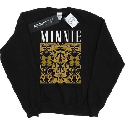 Disney Herren, Pullover, Minnie Mouse Baroque Pattern Sweatshirt, Schwarz, (S) Disney Herren, Pullover, Minnie Mouse Baroque Pattern Sweatshirt, Schwarz, (S)