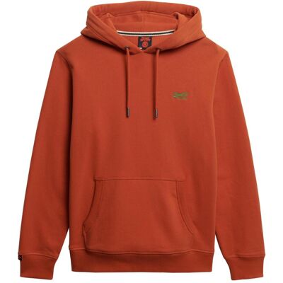Superdry, Herren, Pullover, Felpa con Cappuccio Logo Essenziale, Braun, (S) Superdry, Herren, Pullover, Felpa con Cappuccio Logo Essenziale, Braun, (S)