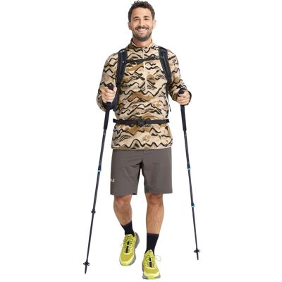 Jack Wolfskin, Herren, Pullover, Paw Era 100 Print Hz M, Beige, Blau, (L) Jack Wolfskin, Herren, Pullover, Paw Era 100 Print Hz M, Beige, Blau, (L)
