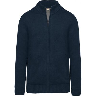 Kariban, Herren, Pullover, Fleece-gefütterte Strickjacke, Blau, (4XL) Kariban, Herren, Pullover, Fleece-gefütterte Strickjacke, Blau, (4XL)