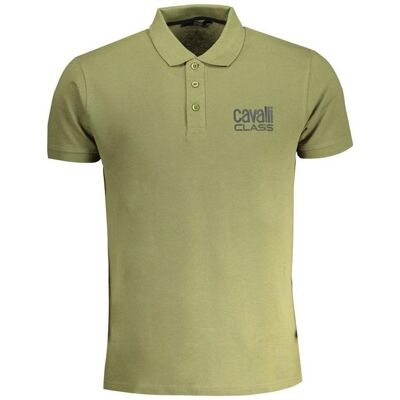 Cavalli Class, Herren, Shirts, Verde Cotton Men Polo Shirt, Grün, (M) Cavalli Class, Herren, Shirts, Verde Cotton Men Polo Shirt, Grün, (M)