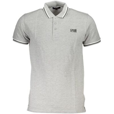 Cavalli Class, Herren, Shirts, Grigio Cotton Men Polo, Grau, (XL) Cavalli Class, Herren, Shirts, Grigio Cotton Men Polo, Grau, (XL)