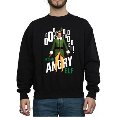 Elf, Herren, Pullover, Angry Sweatshirt, Schwarz, (3XL) Elf, Herren, Pullover, Angry Sweatshirt, Schwarz, (3XL)