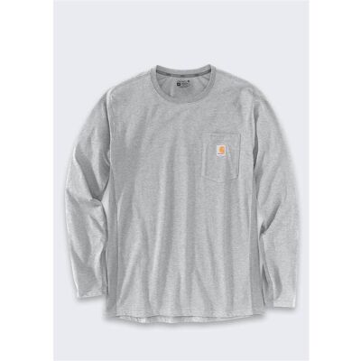 Carhartt, Herren, Shirts, Force Mittelschweres T-Shirt mit Tasche in Grau, Grau, (S) Carhartt, Herren, Shirts, Force Mittelschweres T-Shirt mit Tasche in Grau, Grau, (S)