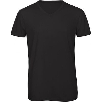 B&C, Herren, Shirts, T-Shirt aus einem Mischgewebe aus drei Materialien, Schwarz, (XL) B&C, Herren, Shirts, T-Shirt aus einem Mischgewebe aus drei Materialien, Schwarz, (XL)